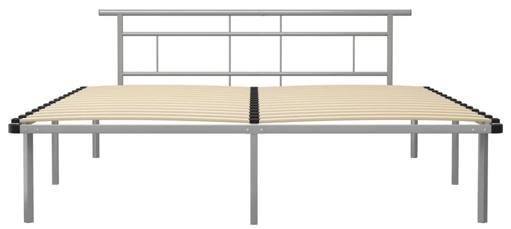 Estrutura de cama metal 180x200 cm cinzento