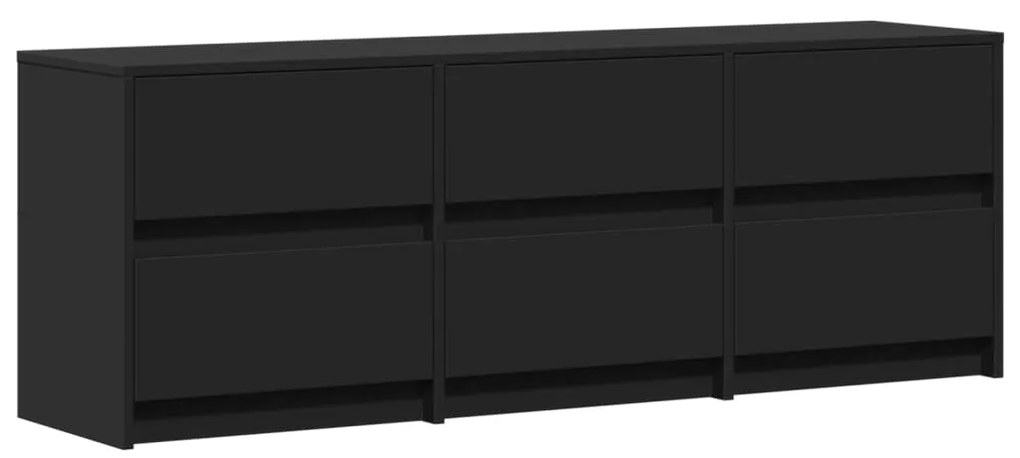 Móvel de TV com luzes LED derivados de madeira preto