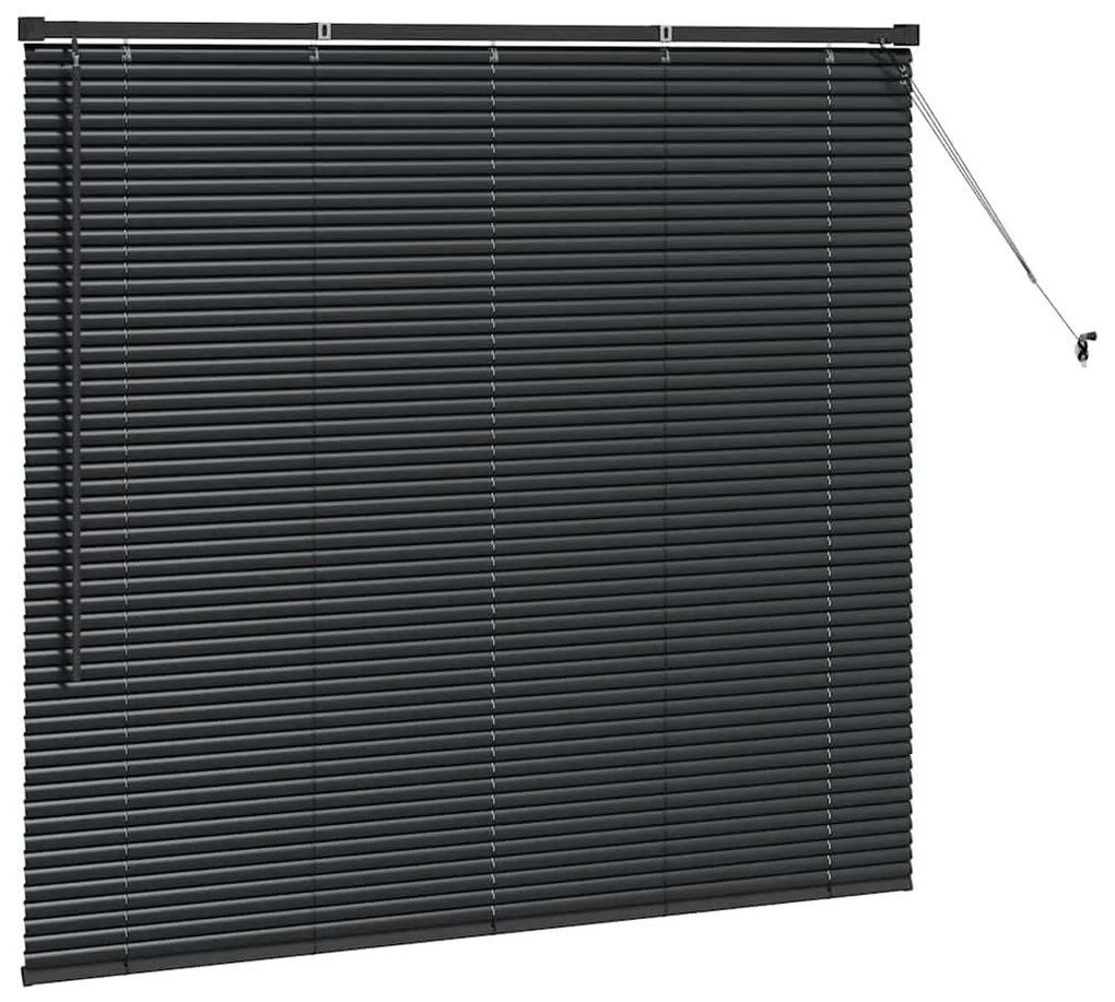 Persiana de Janela com cortinas Outros Manual Preto 80 x 130 cm Alumín