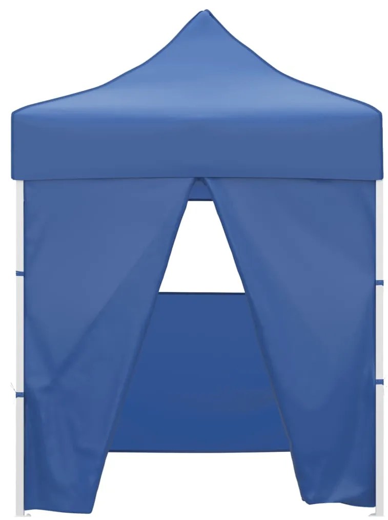 Tenda dobrável profissional festas 4 paredes 2x2 m aço azul