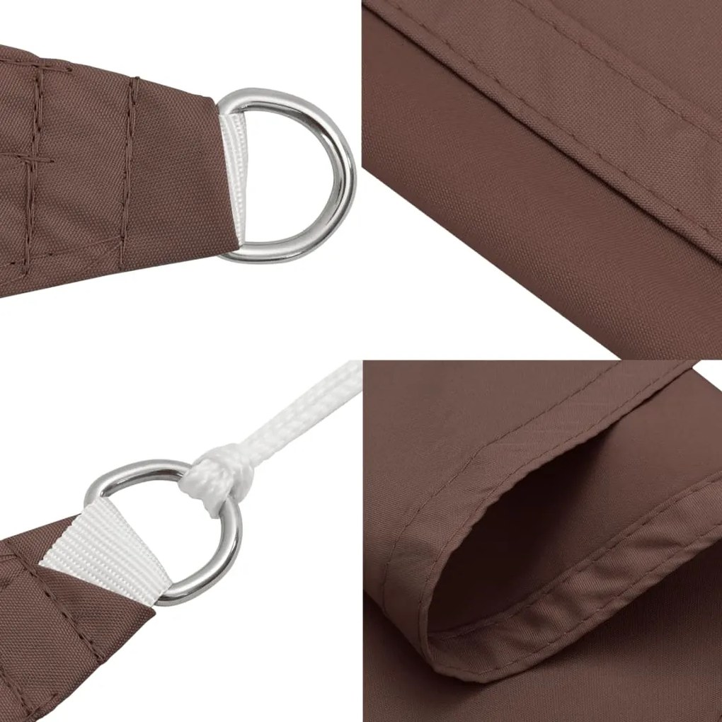 Para-sol estilo vela tecido oxford triangular 6x6x6 m castanho