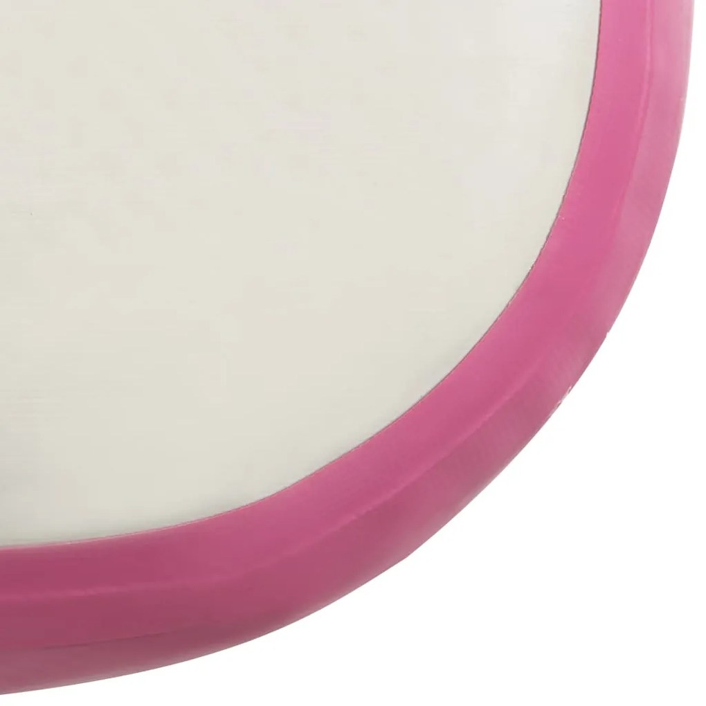 Colchão de ginástica insuflável c/ bomba 300x100x15 cm PVC rosa