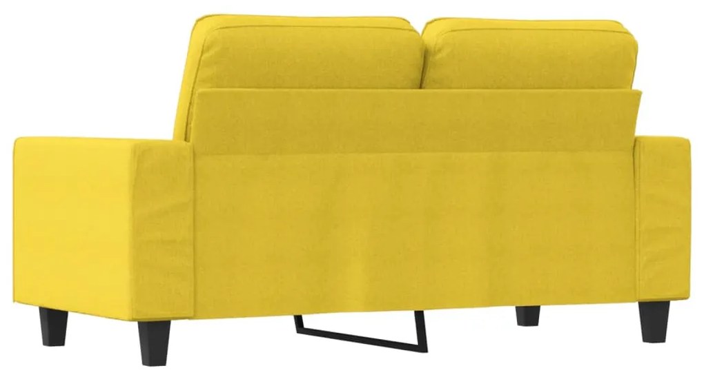 Sofá de 2 lugares 120 cm tecido amarelo-claro