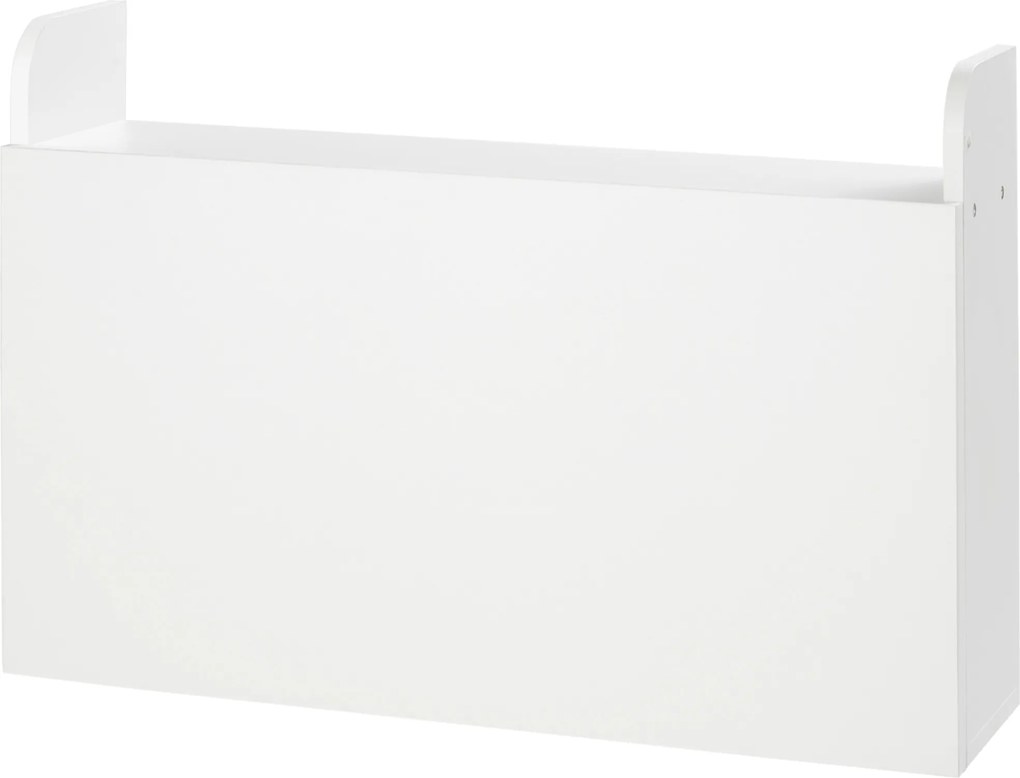 Secretária suspensa, 77 x 20 x 51 cm mesa de parede, mesa de computador de parede e prateleira rebatível com arrumação branca