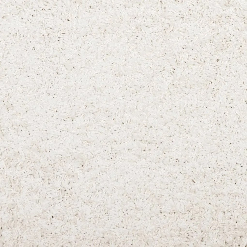 Tapete shaggy de pelo alto PAMPLONA 80x250 cm creme