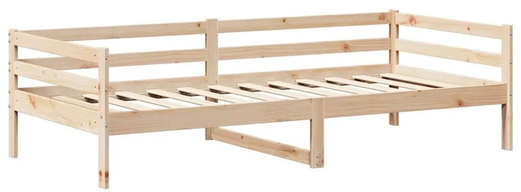 Conj. de sofá-cama e banco com telhado 80x200 cm pinho maciço