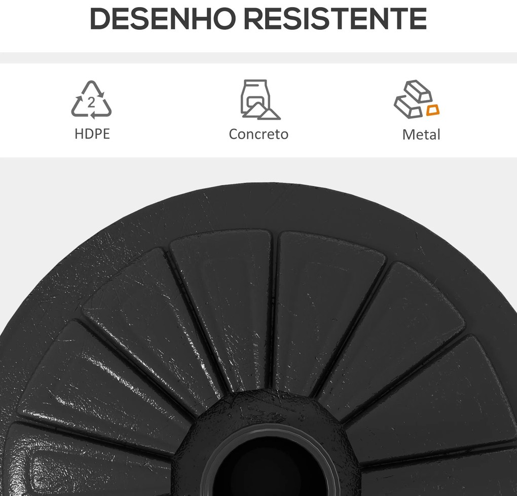Base para Chapéu de Sol Suporte para Chapéu de Sol de HDPE Preenchível