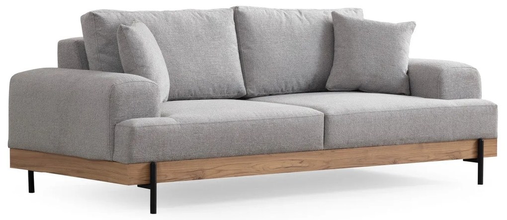 Sofá de 3 Lugares Eti – Cinzento – 220x98x78 cm