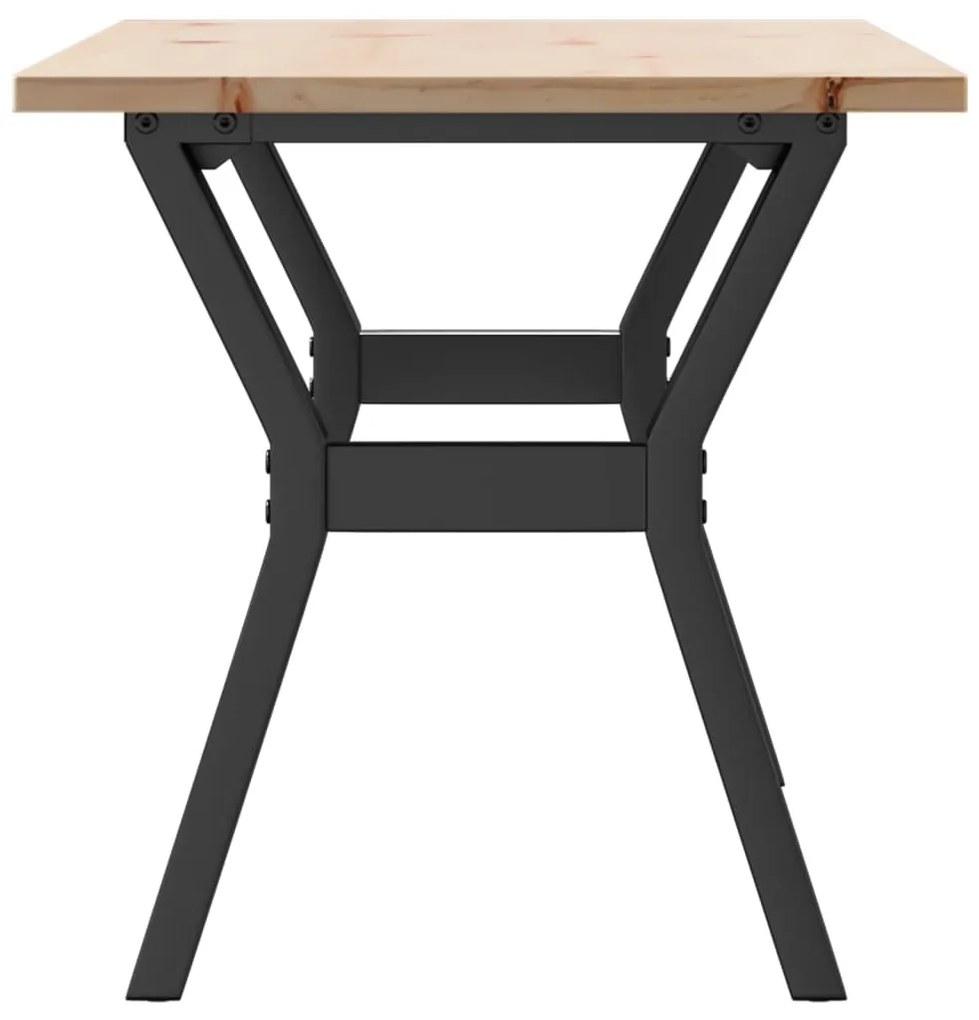 Mesa de centro estrutura em Y 100x50x45cm pinho e aço