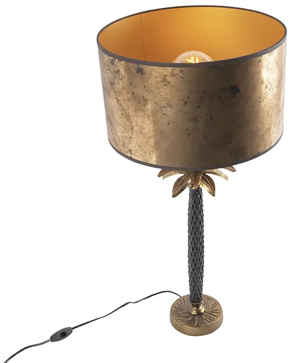 Candeeiro de mesa Art Deco bronze com cúpula bronze 35 cm - Areka Art Deco