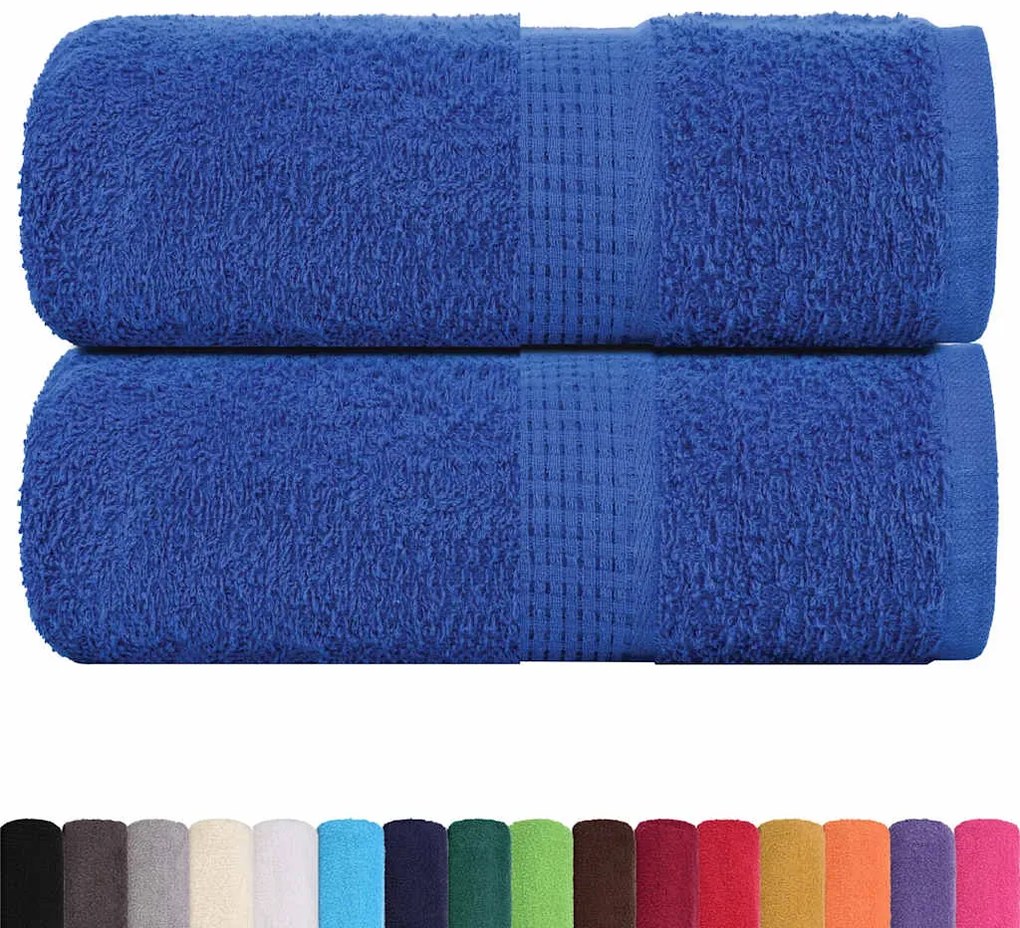 Toalhas de mãos 2 pcs 30x30 cm 360 g/m2 100% algodão azul