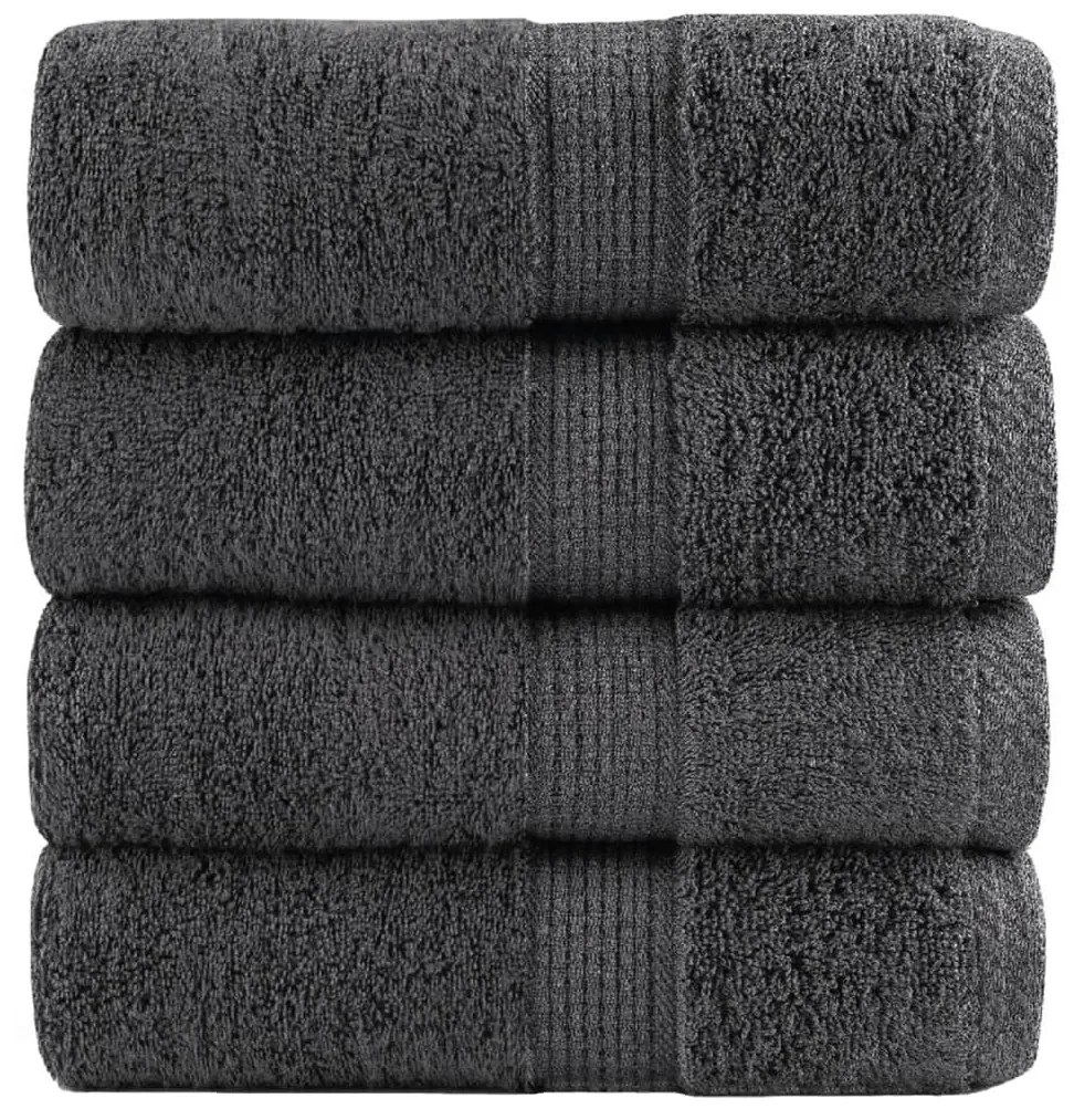 Toalhas de mãos premium SOLUND 4 pcs 30x30cm 600g/m2 antracite