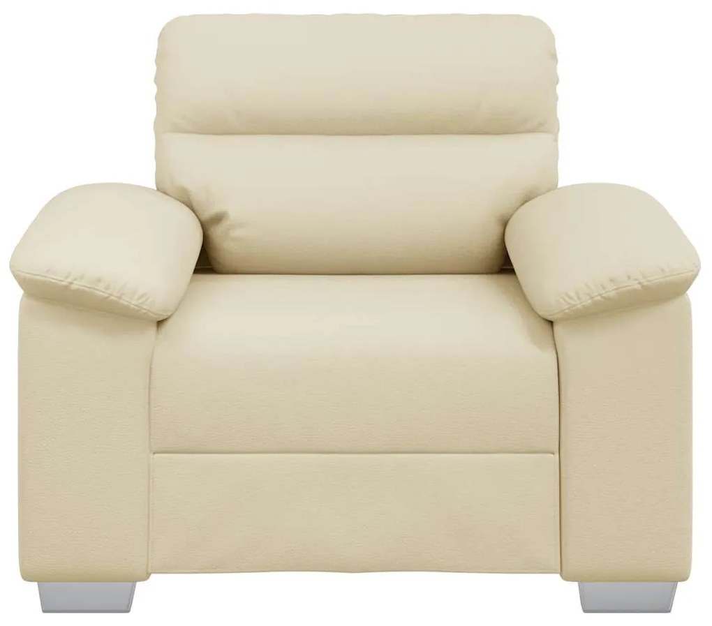 Poltrona 60 cm couro artificial creme