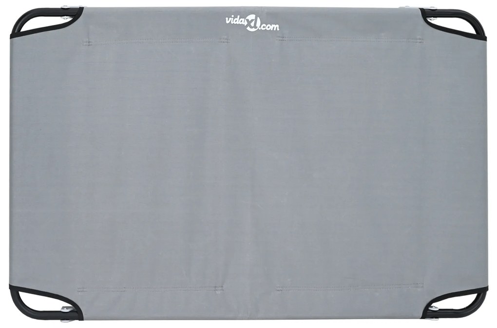 Cama de Cão Dobrável Cinza Claro Estrutura de Metal, Cama de Tecido