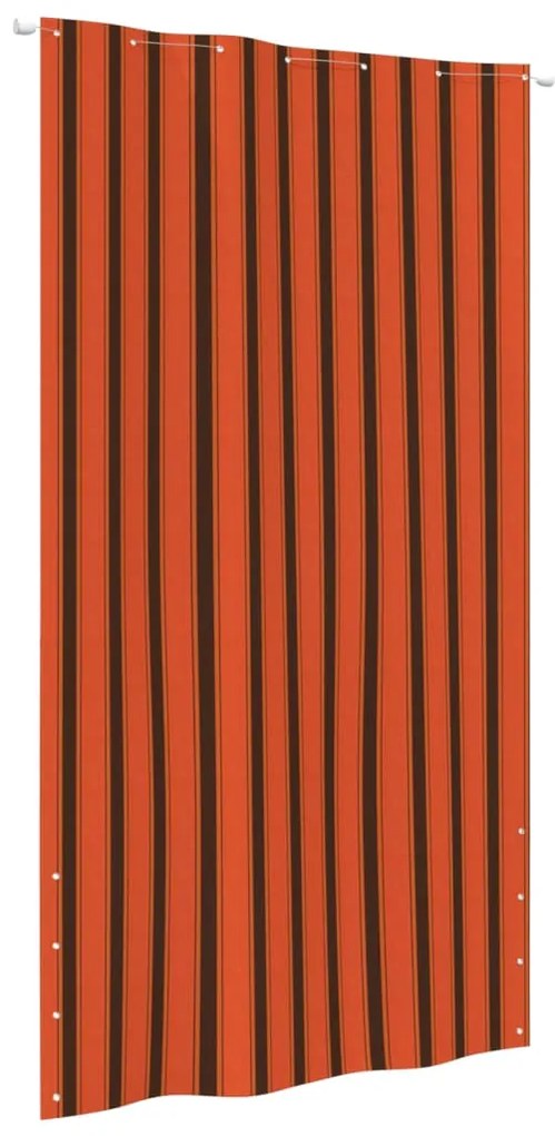 vidaXL Tela de varanda 140x240 cm tecido oxford laranja e castanho