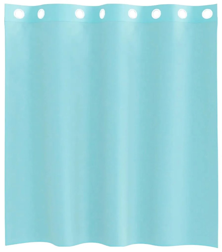 Cortinas de voile com ilhós 2 pcs turquesa
