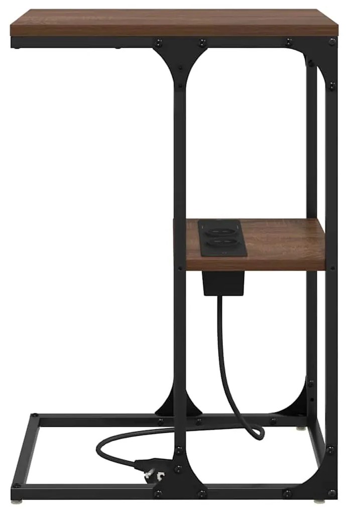 Mesa-de-cabeceira Madeira castanha 41.5 x 26 x 60.5 cm