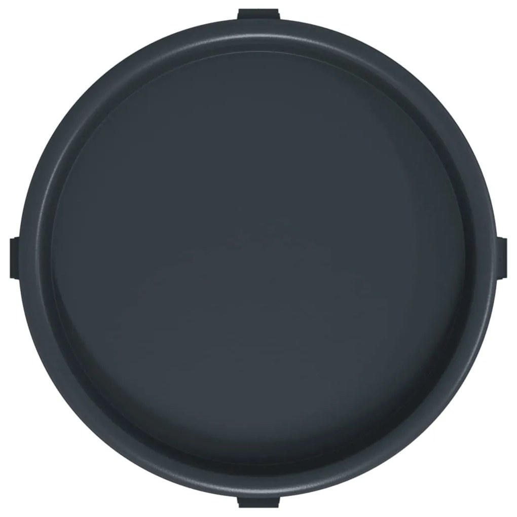 Carrinhos de plantas c/ rodas 2 pcs diâmetro 34 cm 35 kg cinza