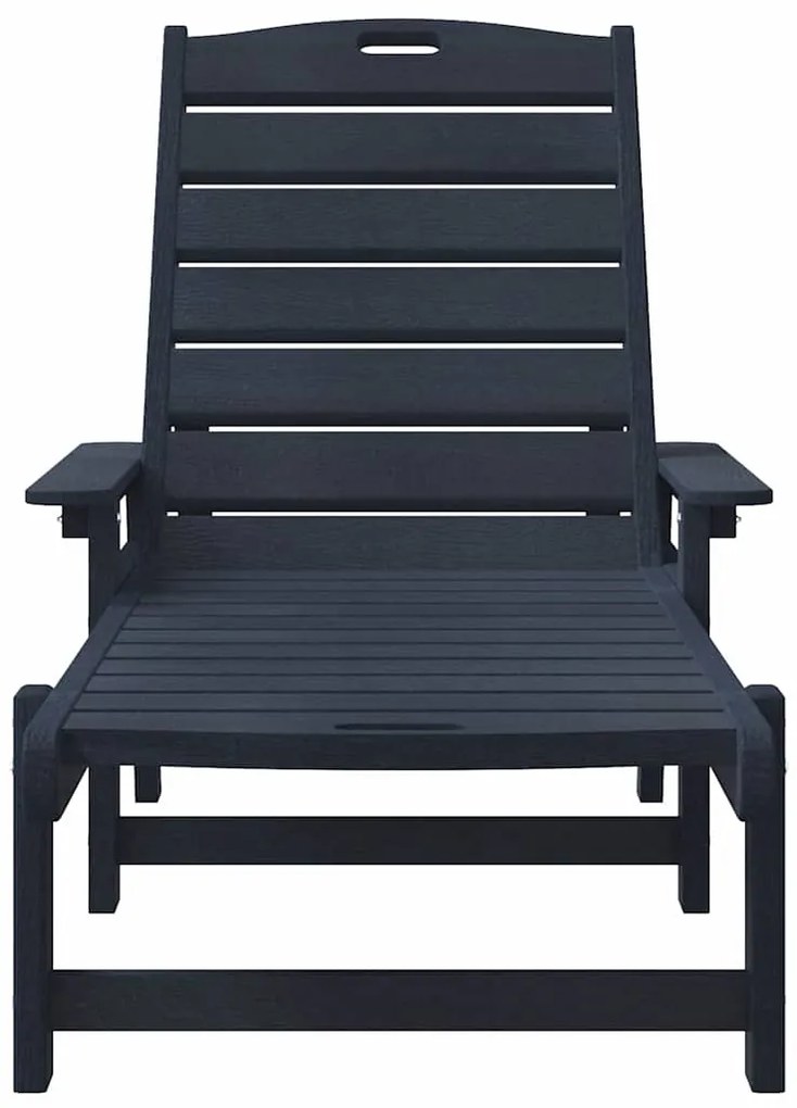 Espreguiçadeiras vidaXL 2 pcs Azul-marinho 162x53x98.5 cm HDPE