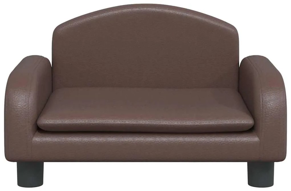 Cama para cães 50x40x30 cm couro artificial castanho
