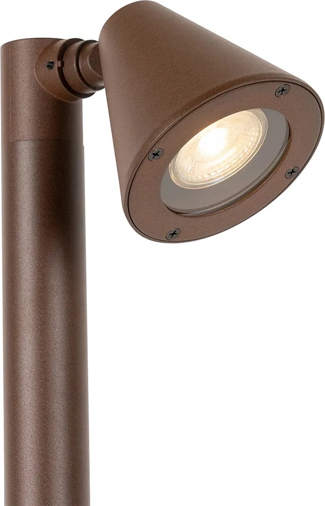 Candeeiro de exterior moderno castanho ferrugem 100 cm IP44 ajustável - Ciara