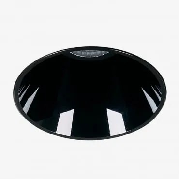 Downlight Led Embutido Sem Moldura Trimless Redondo Ø5,3 Cm Em Alumínio Luisiana Preto & Branco Cálido 2700k & 8 W & 38º - Sklum