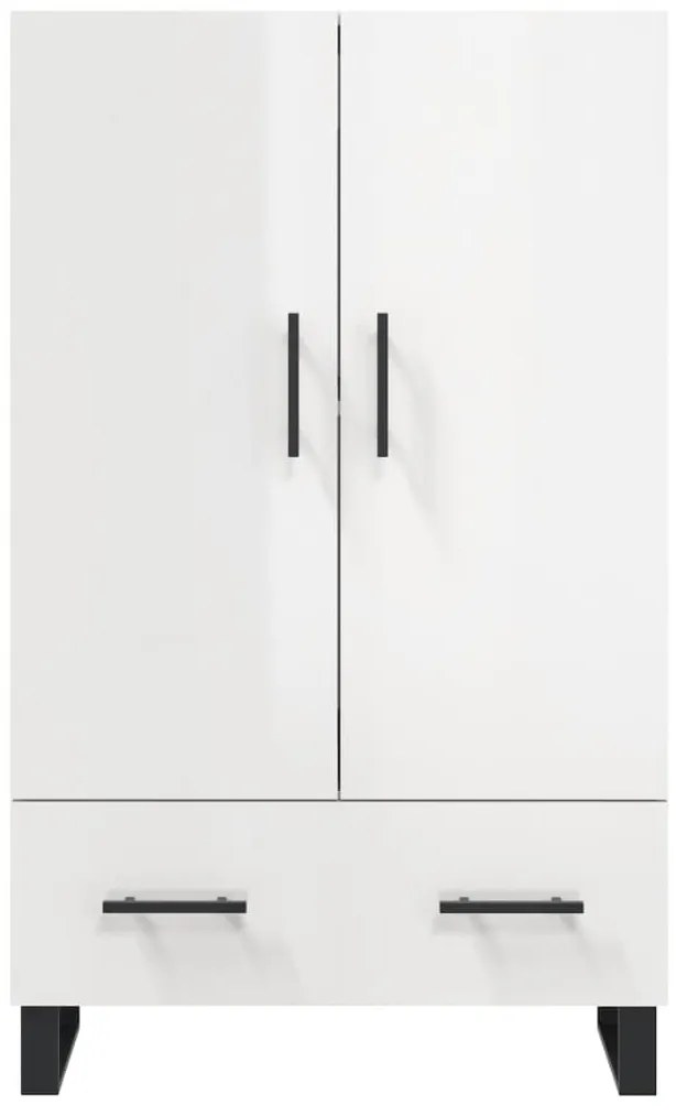 Aparador alto 69,5x31x115 cm derivados madeira branco brilhante