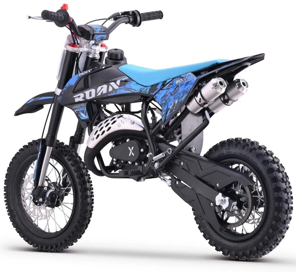 MINI MOTO PARA CRIANÇAS MINICROSS gasolina 60cc Roan RXT 12"/10" AZUL