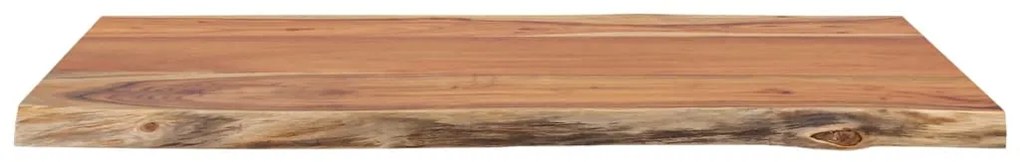 Tampo de mesa retangular borda viva 80x60x2,5 cm acácia maciça
