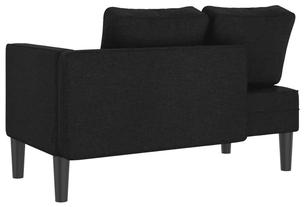 Chaise lounge com almofadões tecido preto