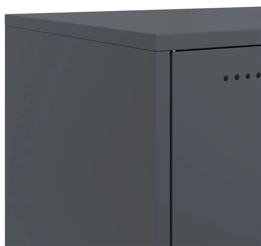 Móvel de TV 100,5x39x43,5 cm aço antracite