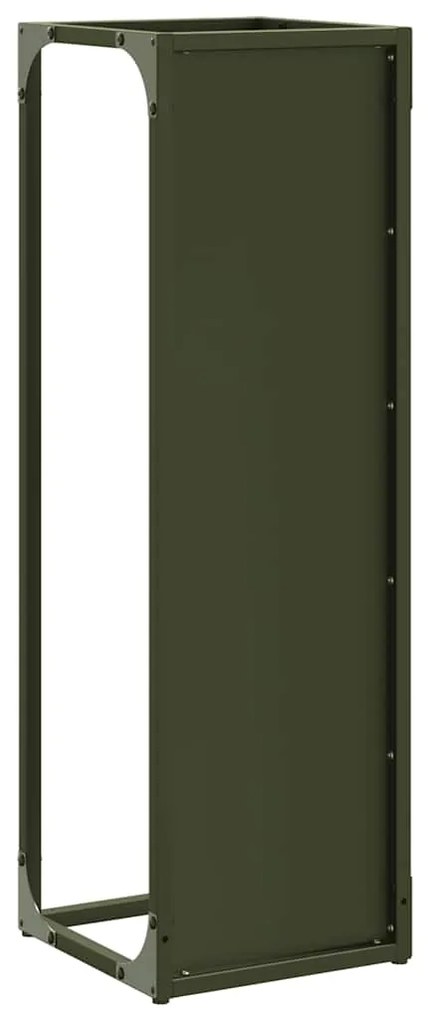 Suporte para lenha aço laminado a frio verde azeitona