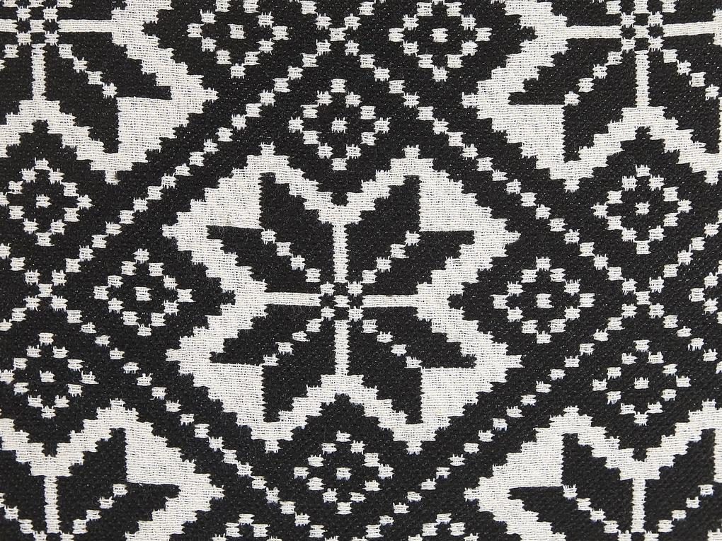 Conjunto de 2 almofadas preto e branco 45 x 45 cm BESKOZ Beliani