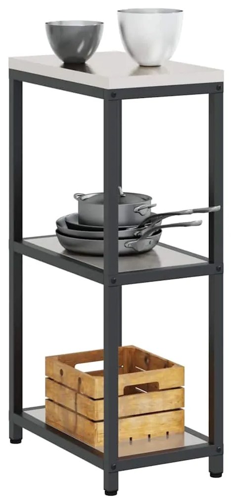 Prateleira de Armazenamento de Cozinha Prata 60 x 50 x 92 cm