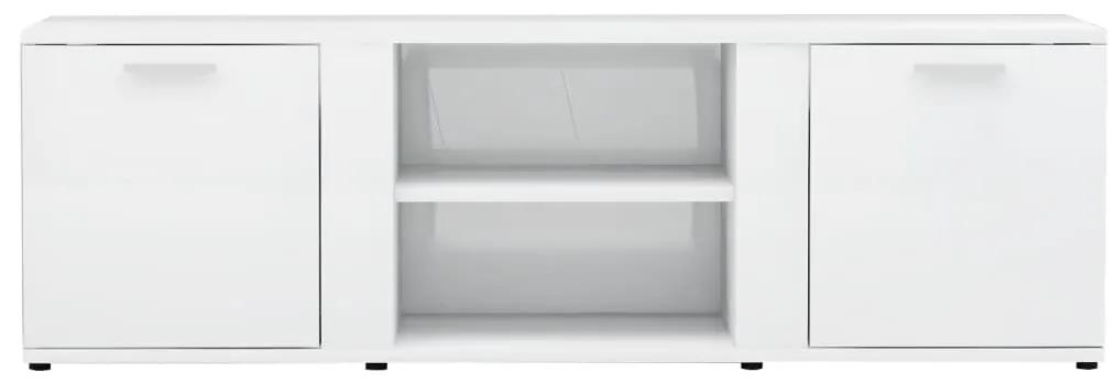 Móvel de TV Lokise de 120 cm - Branco Brilhante - Design Nórdico