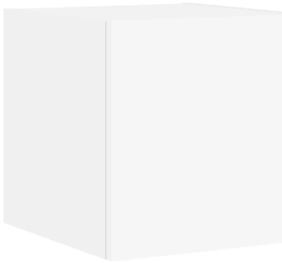 5pcs móveis de parede p/ TV c/ LEDs derivados de madeira branco