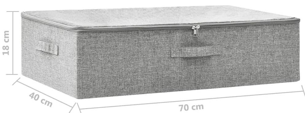 Caixa de arrumação tecido 70x40x18 cm cinzento
