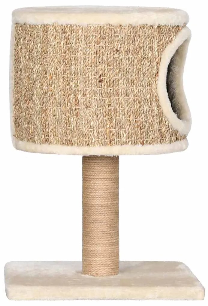 Árvore p/ gatos c/ ninho e poste arranhador 52 cm erva marinha