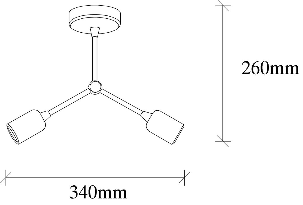 Candeeiro Chandelier Sparrow – Preto – 34 x 10 cm