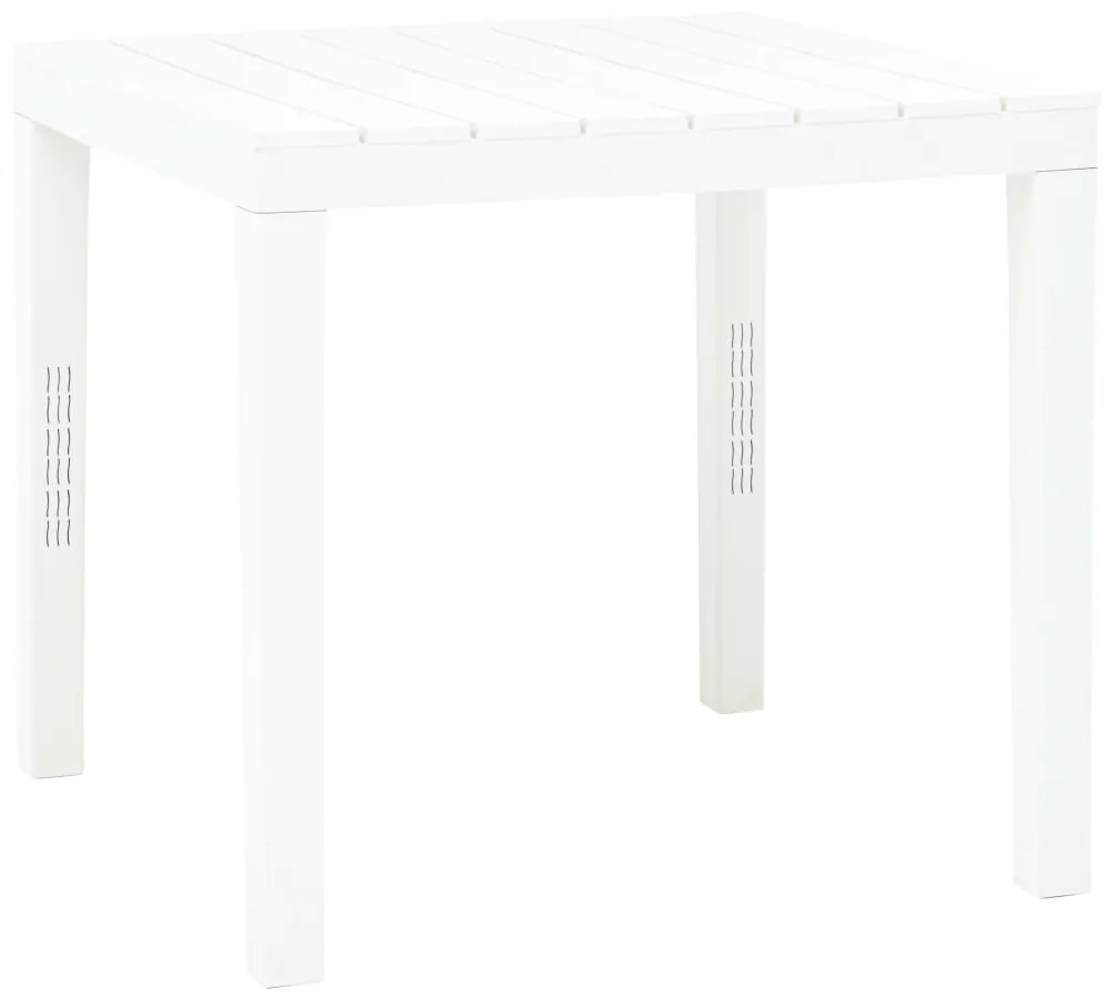 vidaXL Mesa de jardim 78x78x72 cm plástico branco