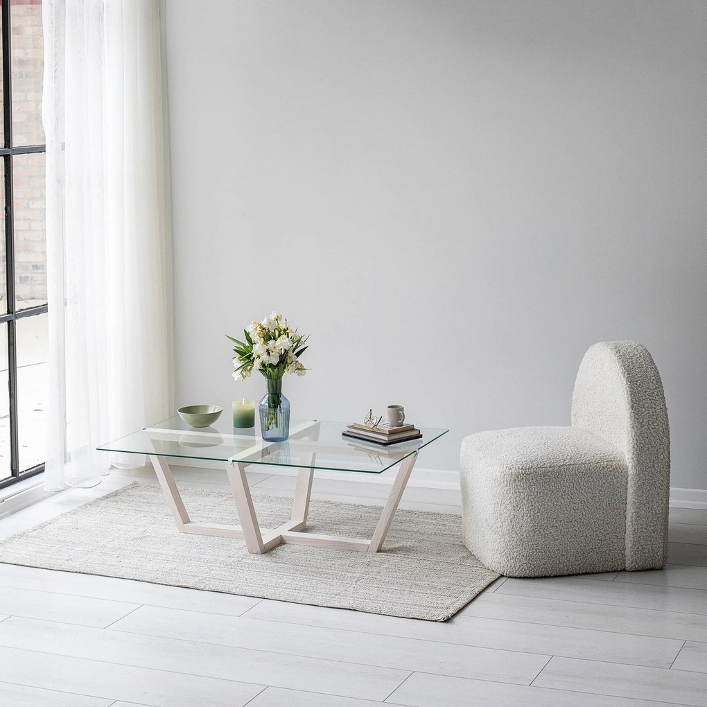 Mesa de Centro Amalfi – Branco – 105x35x65 cm