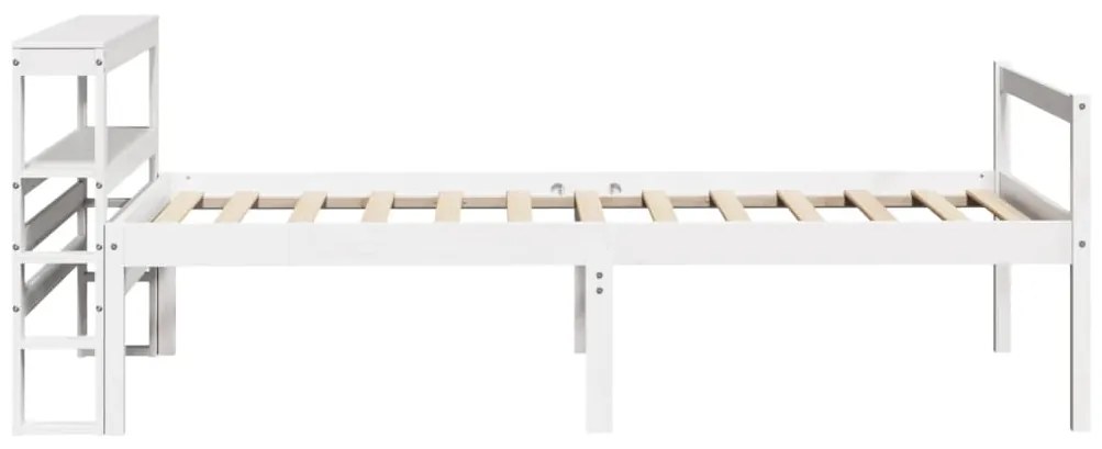 Cama para idosos com cabeceira 90x190 cm pinho maciço branco