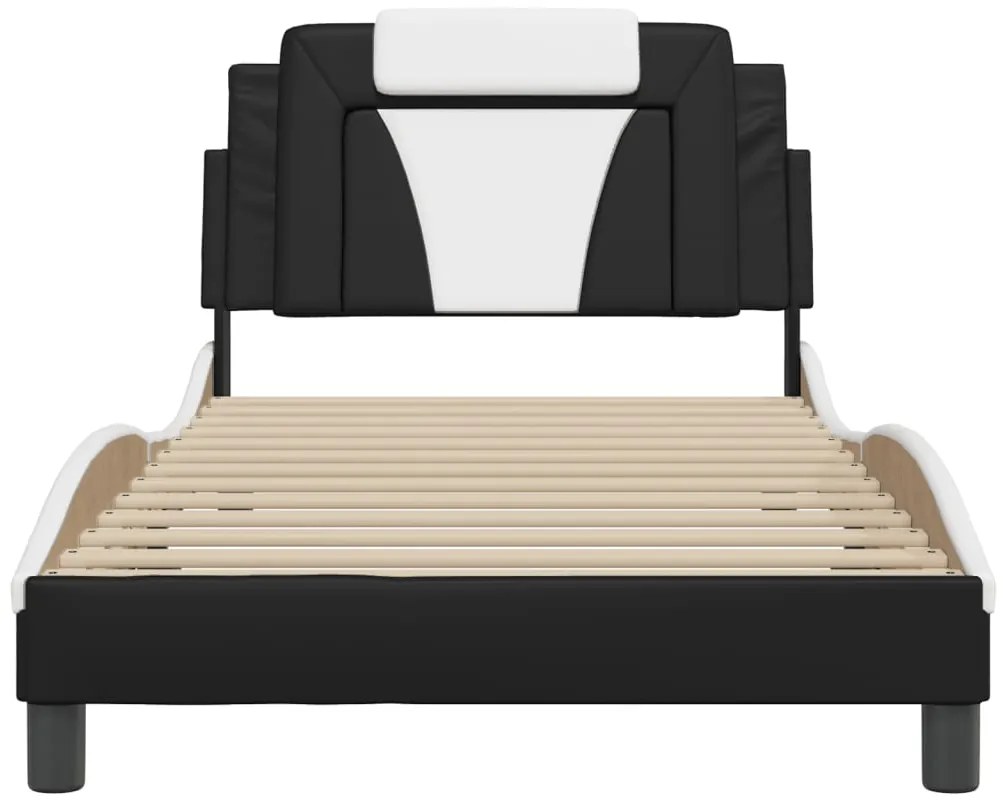 Estrutura cama c/ cabeceira 100x200 cm couro artificial