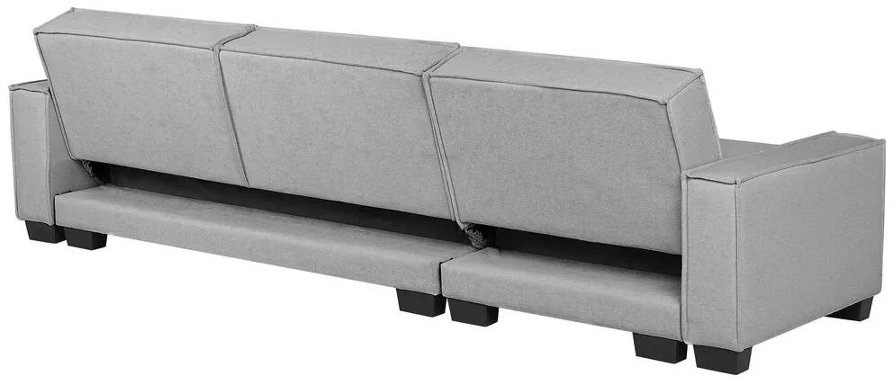 Sofá-cama em tecido cinzento claro, versão esquerda ROMEDAL Beliani