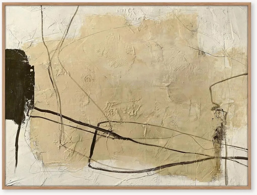 Quadro em tela pintado à mão com moldura Cloudline