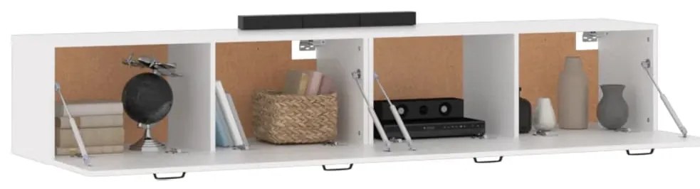 Armários parede 2pcs 100x36,5x35 cm derivados de madeira branco