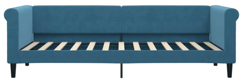 Sofá-cama com gavetão e gavetas 80x200 cm veludo azul