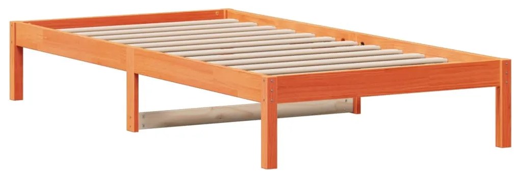 Sofá-cama 80x200 cm madeira de pinho maciça castanho cera