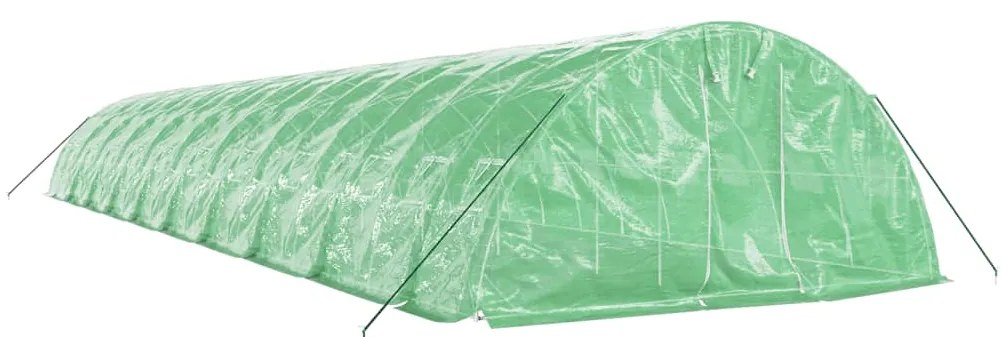 Estufa com estrutura de aço 100 m² 20x5x2,3 m verde