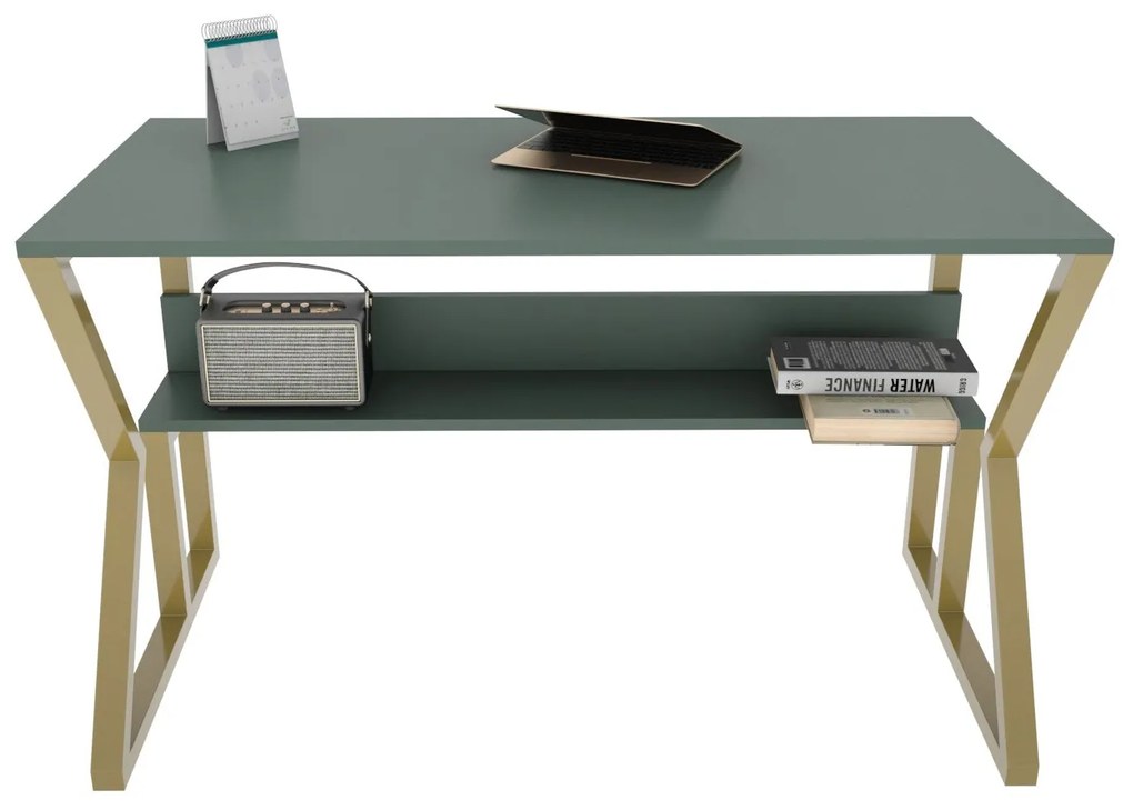 Secretária Wake – Verde Dourado – 120x72,8x60 cm